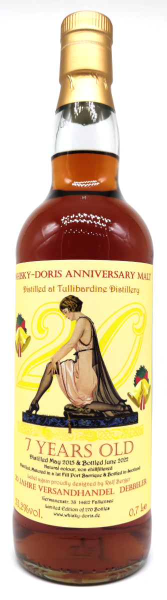 Tullibardine 7 Jahre 2015 Whisky-Doris 20th Anniversary Port Pipe